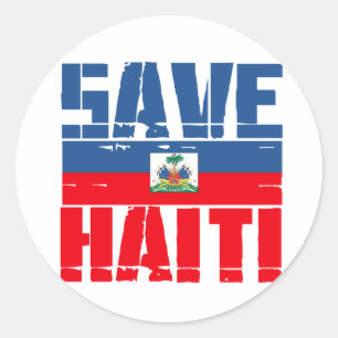 SAVE HAITI RONDE STICKER