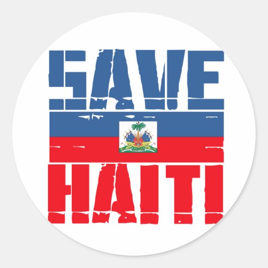 SAVE HAITI RONDE STICKER (Voorkant)