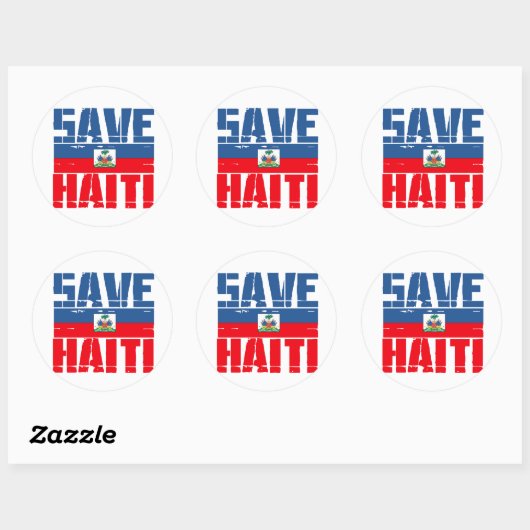 SAVE HAITI RONDE STICKER (Vel)