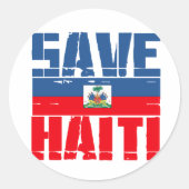 SAVE HAITI RONDE STICKER (Voorkant)