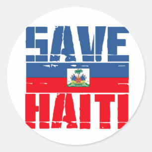 SAVE HAITI RONDE STICKER