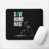 Save Home Baseball Speler Ovariumkanker Award Muismat (Met muis)