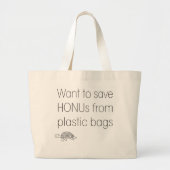 Save Honu Grote Tote Bag (Voorkant)