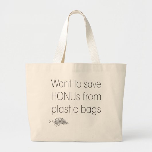 Save Honu Grote Tote Bag (Voorkant)