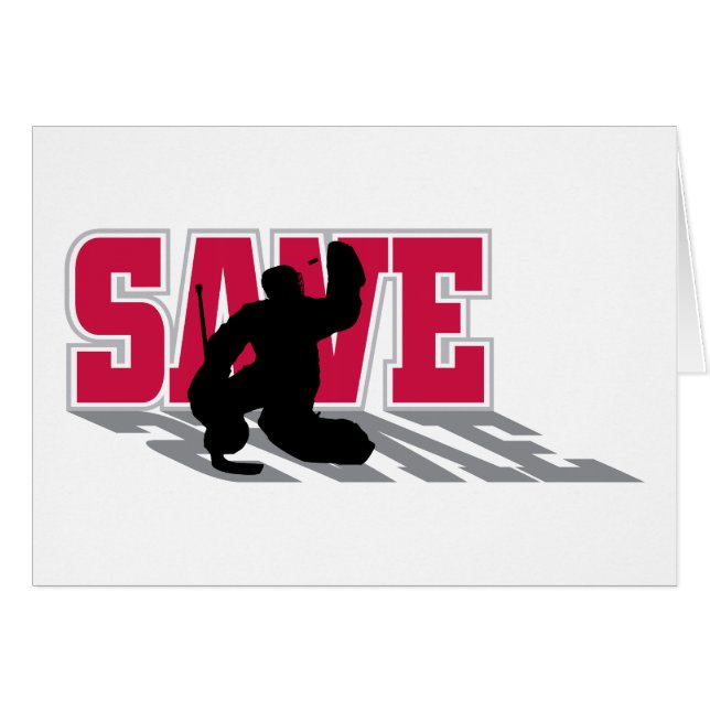 Save - Ice Hockey Goaltender-sport (Voorkant Horizontaal)