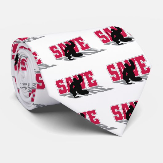 Save - Ice Hockey Goaltender-sport Stropdas (Opgerold)