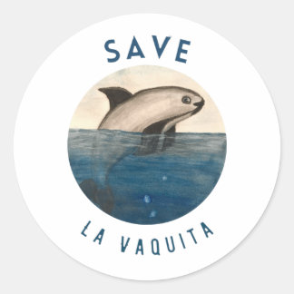 Save La Vaquita Ronde Sticker
