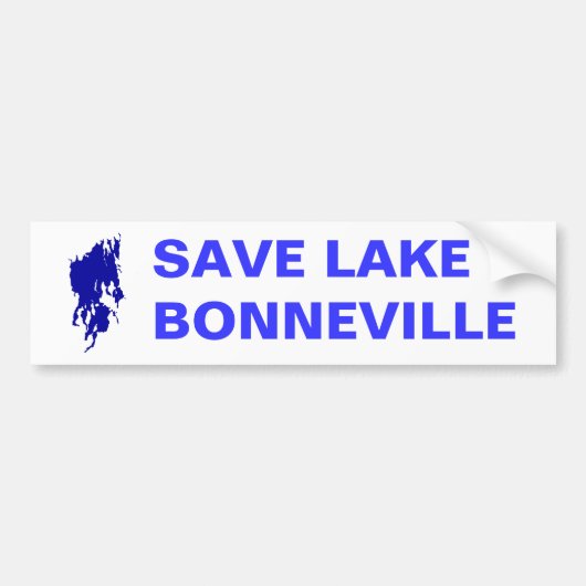 Save Lake Bonneville Bumpersticker (Voorkant)