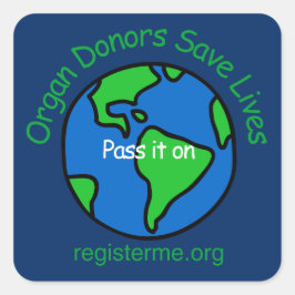 Save Lives Organ Donor Awareness Vierkante Sticker