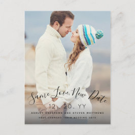 Save Love New Date Script Fotobruiloft uitgesteld Briefkaart
