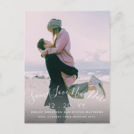 Save Love New Date Script Fotobruiloft uitgesteld Briefkaart