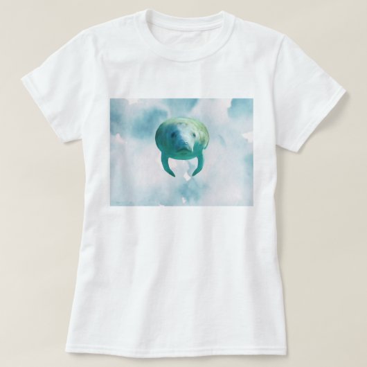 Save Manatees Manatee Watercolor Art T-shirt (Design voorkant)
