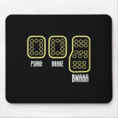 Save Manual Pedal Shift Diagram Car Racing Funny Q Muismat (Voorkant)