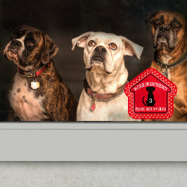 Save My Dogs Safety Alert Custom First Responder Raamsticker