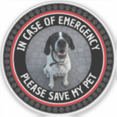 SAVE MY PET Veiligheidsalarm Aangepaste foto Moder Sticker (Voorkant)