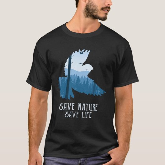 Save Nature Save Life environmental Care Earth Car T-shirt (Voorkant)