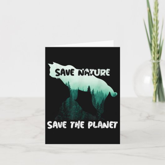 Save Natuur Save Planet Milieubescherming Kaart (Voorkant)