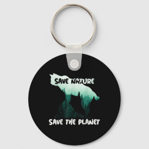 Save Natuur Save Planet Milieubescherming Sleutelhanger
