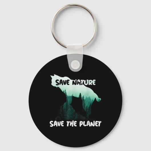Save Natuur Save Planet Milieubescherming Sleutelhanger (Voorkant)