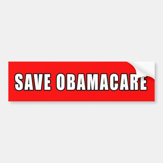 SAVE OBAMACARE BUMPERSTICKER (Voorkant)