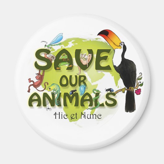Save our Animals Magneet (Voorkant)