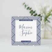 SAVE OUR DATE eenvoudige geo moderne bruiloft mari Kaart (Staand voorkant)