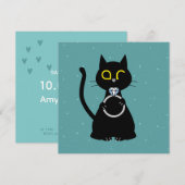 SAVE OUR DATE - Funny Cat Wedding Kaart (Voorkant / Achterkant)
