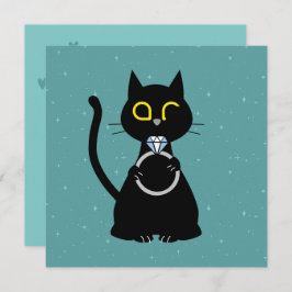 SAVE OUR DATE - Funny Cat Wedding Kaart