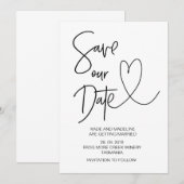 Save Our Date Trouwkaart Kaart (Voorkant / Achterkant)