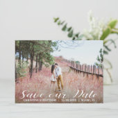 SAVE OUR DATE Wedding 4 FOTO'S Collage Zwart Save The Date (Staand voorkant)