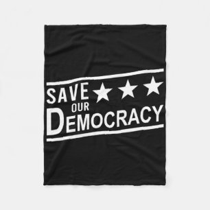 Save Our Democracy Anti-Trump Protest Fleece Deken