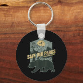 Save Our National Parks verzet zich tegen Beer teg Sleutelhanger (Voorkant)