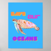 Save Our Ocean Turtle  Poster (Voorkant)