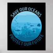 Save Our Oceans Bescherm onze Toekomstige Dag van Poster (Voorkant)