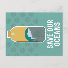 Save Our Oceans / Bewustwording van klimaatverande Feestdagenkaart