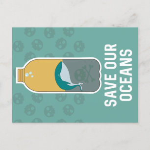 Save Our Oceans / Bewustwording van klimaatverande Feestdagenkaart