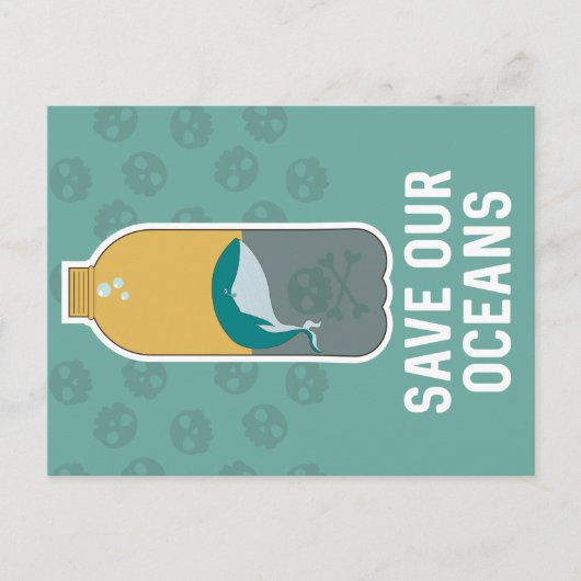 Save Our Oceans / Bewustwording van klimaatverande Feestdagenkaart (Voorkant)