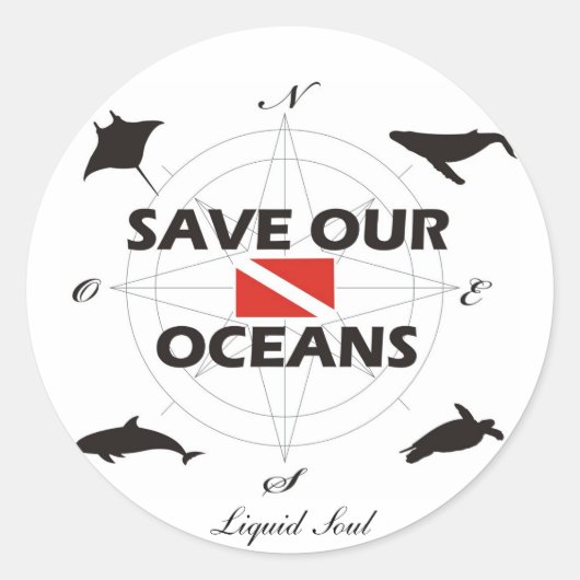 Save Our Oceans - Sticker (Voorkant)