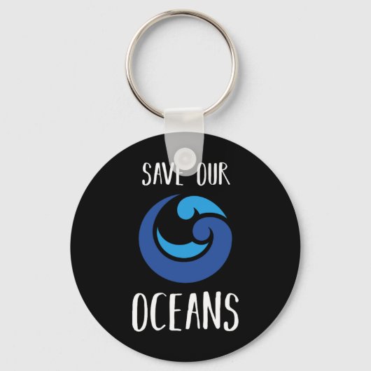 Save Our Oceans Zee Earth Day Ocean Lover Gift Ide Sleutelhanger (Voorkant)