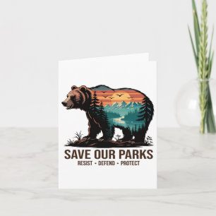 Save Our Parks Environmental Hiking Natuur Lover T Kaart