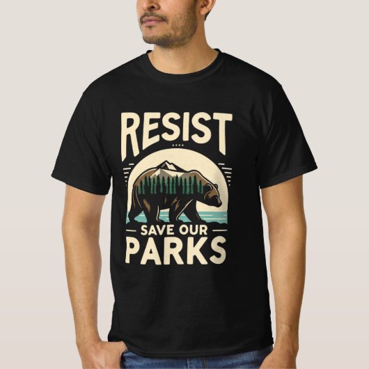 Save Our Parks Weersta Beer Milieuactivisme T-shirt (Voorkant)