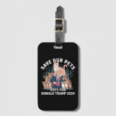 Save Our Pets 2024 President Trump Politiek Bagagelabel (Voorkant (verticaal))