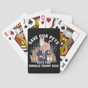 Save Our Pets 2024 President Trump Politiek Pokerkaarten