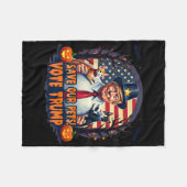 Save Our Pets Vote Trump Patriotic Cat Lovers Hall Fleece Deken (Voorkant (Horizontaal))