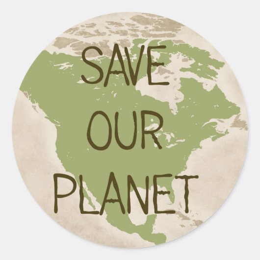 Save Our Planet — Amerikaanse stickers (Voorkant)