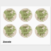 Save Our Planet — Amerikaanse stickers (Vel)