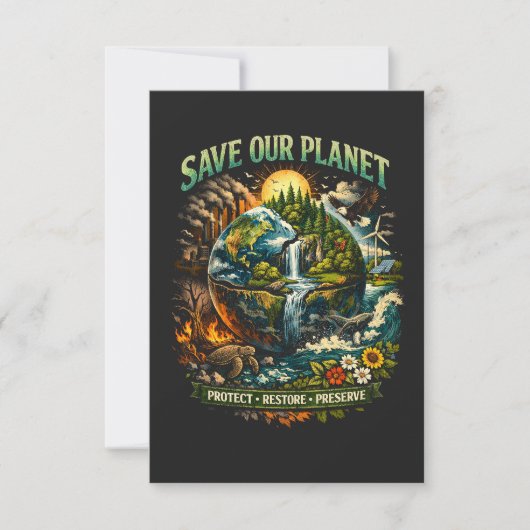 Save Our Planet Bedankkaart (Voorkant)