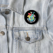 Save Our Planet Dinosaur Earth Day 2024 Kinder jon Ronde Button 5,7 Cm (In situ)