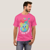 Save Our Planet Dinosaur Earth Day 2024 Kinder jon T-shirt (Voorkant volledig)