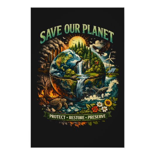 Save Our Planet Perfect Poster (Voorkant)